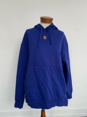 Nike Royal Blue Pullover Hoodie with Small Chest Logo